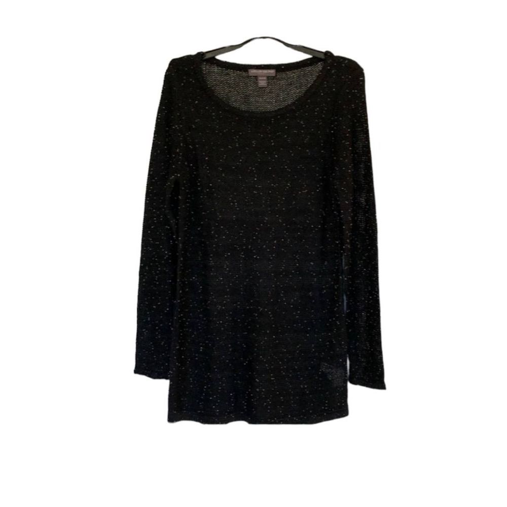 A Pea in the Pod Black Crystal Embellished Sweater Size Large Maternity Fall Win